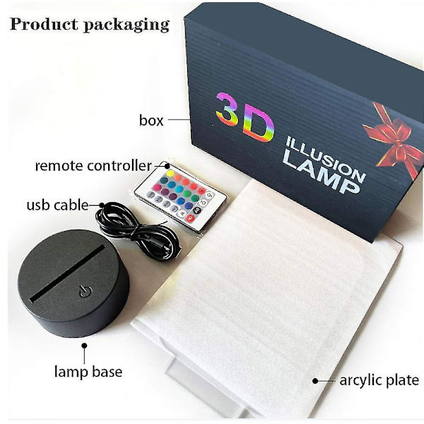 Alien Vs Predator 3d Lighting Mood Lamp 7 Color Changing Lamp (ZYH)