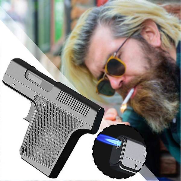 Mini Tändare med Cigarettfodral Vindtålig Butantändare för Camping