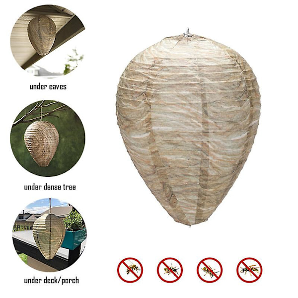4 st getingbo vattentätt falskt getingbo lockbete avskräckande bålgeting (ZYH) 4 PCS