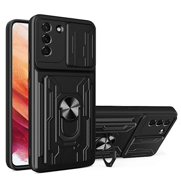 För Samsung Galaxy S21+ 5G Skjutbart Camshield Kort Telefonfodral