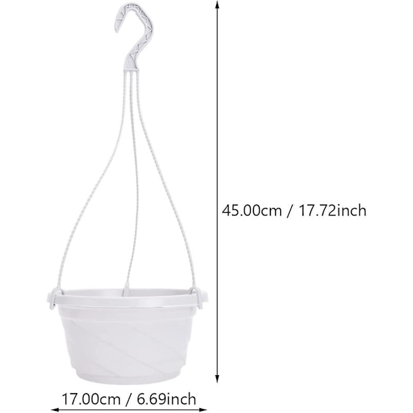 10-pack plast hängande självvattnande trädgårdsblomsterkruka för inomhusväxter utomhus (ZYH) White