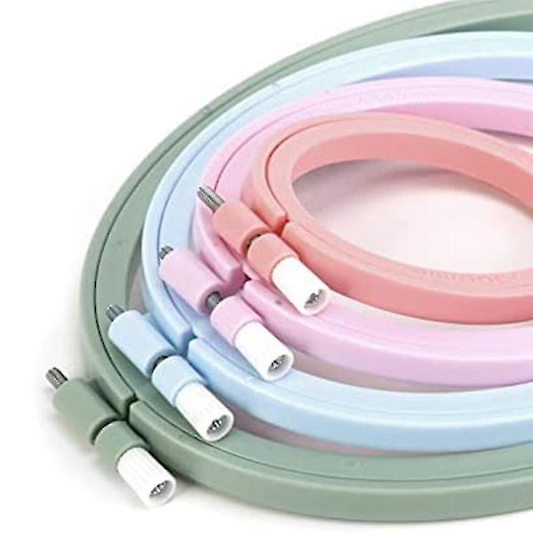 4 stycken 4 storlekar ovala broderiram, abs plast bågar broderiram för sömnad, diy brodera  (ZYH)