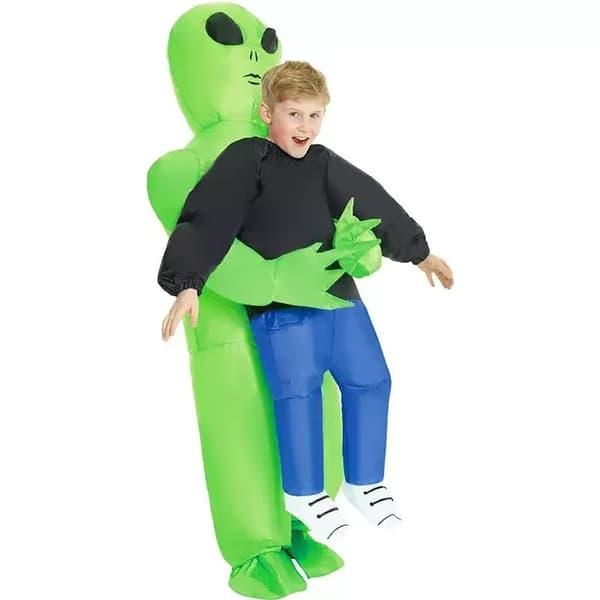 Oppblåsbar Alien-drakt for Halloween Cosplay V. barn