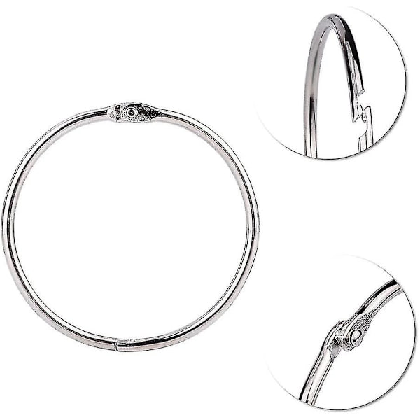 Metallbindningsring Aktivitetsbok Ring Lösbladsöppen Ring (silver) 10 st  (ZYH)