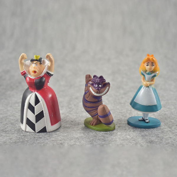6st tecknad figur Bärbar Vivid PVC Alice i Underlandet tecknad modell för hem[HhhhS] (DPD)