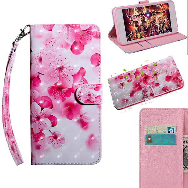 Mönstrad PU-läder mobilfodral med ljusprickdekor till Huawei P30 Pro (ZYH) Multicolor Style C Huawei P30 Pro