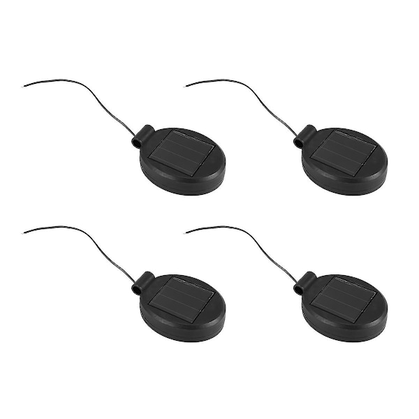4-pack Solar LED-ljusbyte Toppdelpanel, Solpanel Lanternlock Glödlampa Tillbehör Batterilåda (ZYH) Photo Color
