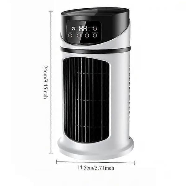 3-i-1 Mini Air Conditioner Fan, Table Fan with Humidifier and Ice Mist, USB, Quiet Cooling