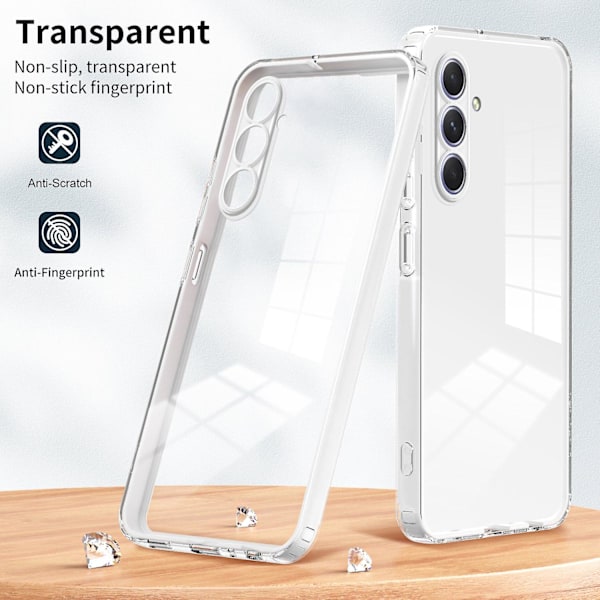 För Samsung Galaxy A55 5G genomskinligt case Stötsäkert TPU+PC-telefonskal - (DPD) White Samsung Galaxy A55 5G