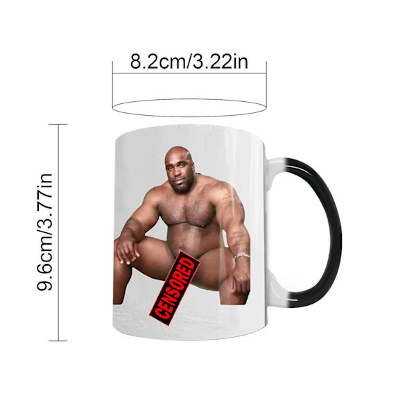 Barry Wood Kaffeemugg, Rolig Nakenmugg, Färgförändrande Kaffeemugg (ZYH) White