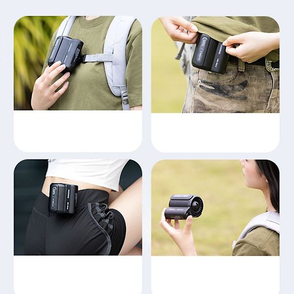 4500mah Hand Free Personlig-mini Midjefläkt Halsband-fläkt För Kläder Skjorta Gård  (ZYH) White