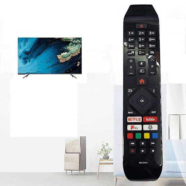 Rc43140 Fjärrkontroll För Vestel Tv Rc43140 Rc43141 55hl7000 32he4000 24he2000 Fjärrkontroll (DPD) Black