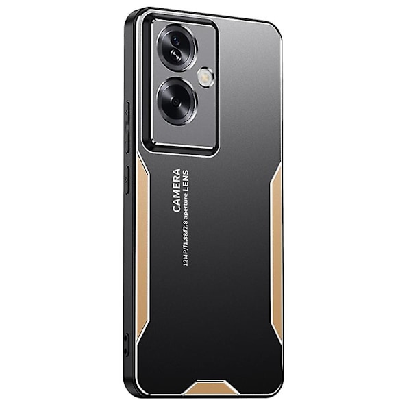 Fodral till Oppo A79 5G/A2 5G, stöttåligt, robust, pansar, aluminiumlegering, baksida (ZYH) Gold Oppo A79 5G