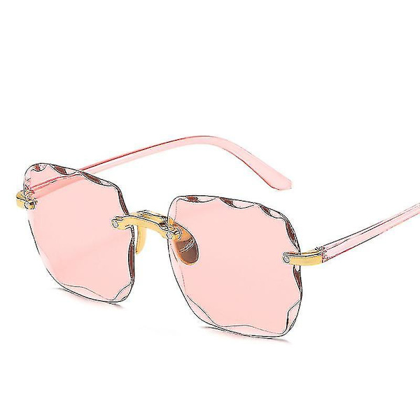 Kvadratiska Ramlösa Solglasögon Kvinnor Lyx Varumärke Designer Sommar Röda Glasögon Mode Solglasögon För Män UV400 Nyanser Oculos  (ZYH)
