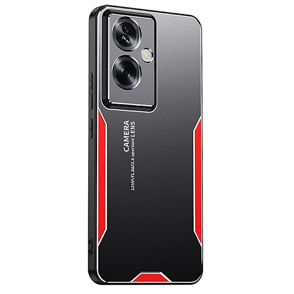 Fodral till Oppo A79 5G/A2 5G, stöttåligt, robust, pansar, aluminiumlegering, baksida (ZYH) Red Oppo A79 5G