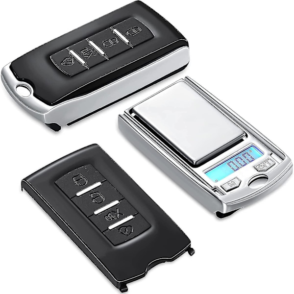 Mini bärbar gramvåg 200g/0.01g Mini digital fickvåg Bilnyckelform Elektronisk våg Med  (ZYH) A