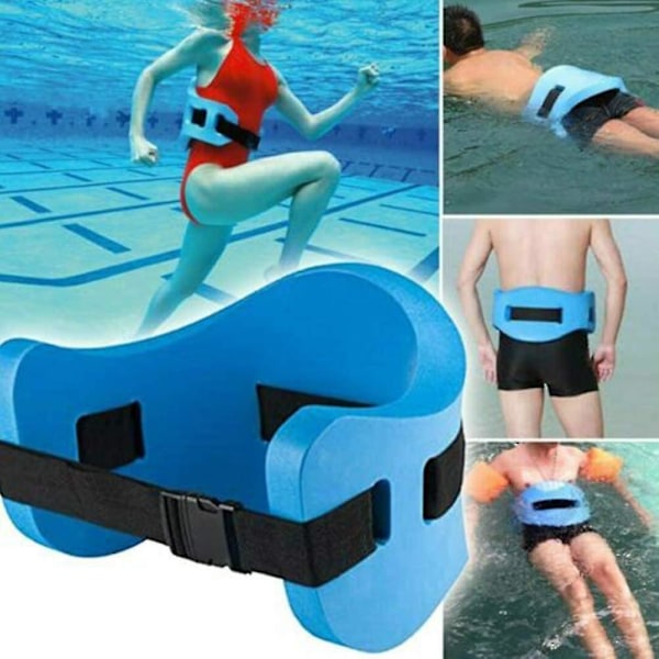 Simbälte för simning - Bälte för vattengympa - Aqua Fitness skum flythjälp - blå (ZYH)