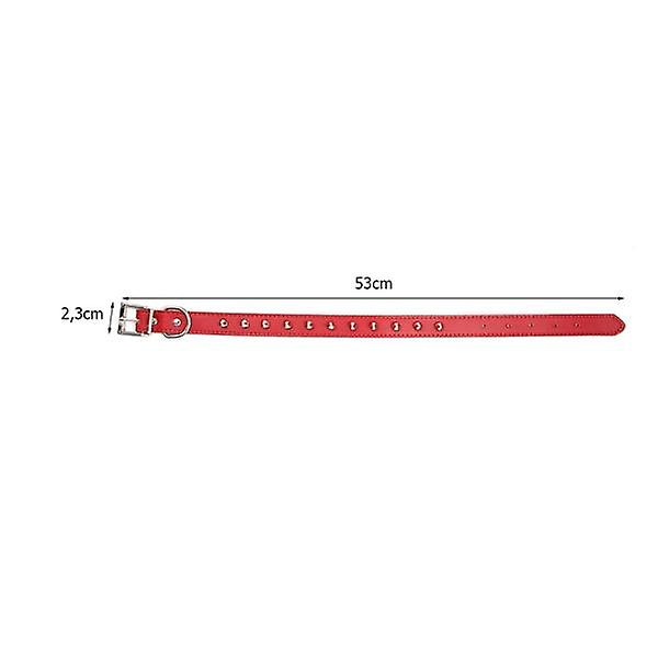 Halsband med nitar för hundar L (37-47 cm) Välj färg (ZYH) Red
