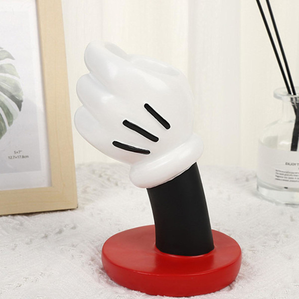 Disney Musse Modern Blomvas Dekor Prydnad Tecknad Harts Hem Blom Konst Dekor, 100% Ny (DPD) Red