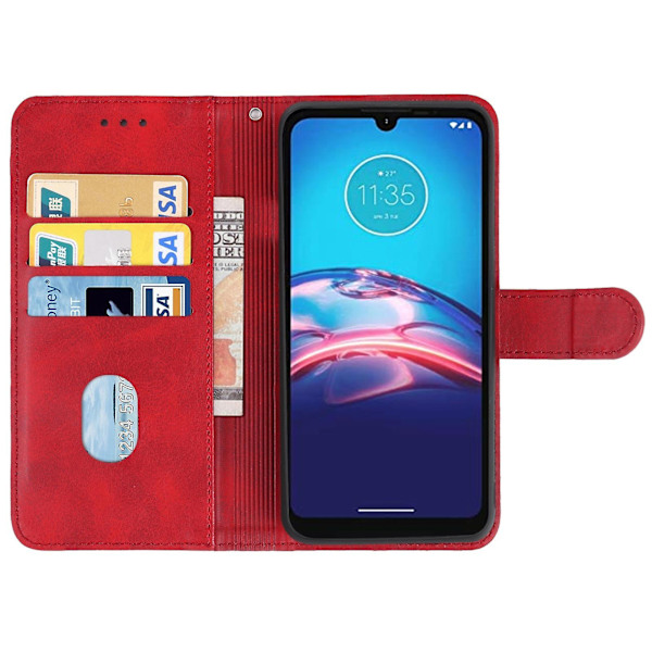 Läderfodral för Motorola Moto E6i  (ZYH) Red