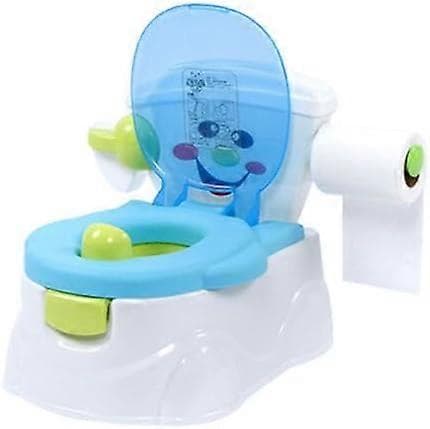 Toilettræner Potteskammel Baby's Sæde Blød PP Sikker (Blå)