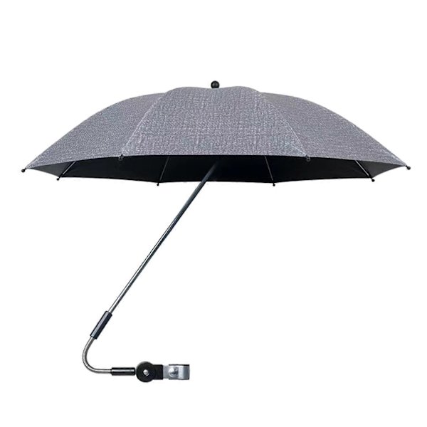 Stolparaply med klämma SPF50+ UV-skydd Strandstol Parasoll Multi-vinkeljusterbar Utomhusstol Skugga för Camping Golfbilar Jikaix