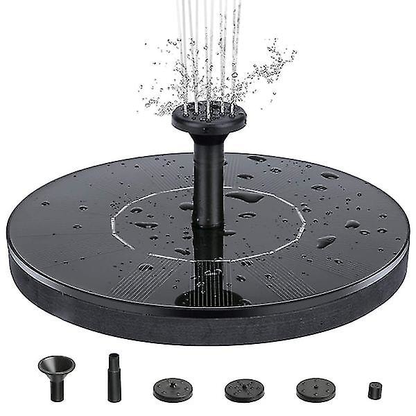 Vattenfontän solcellsdriven 16 cm - svart  (ZYH)