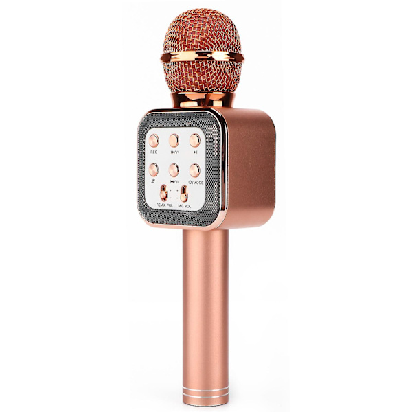 Trådlös Bluetooth Karaoke Mikrofon Högtalare - Bärbar Handhållen 5W - Roséguld  (ZYH)