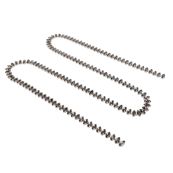 Rhinestone Claw Chain Shiny Cuttable Rhinestone Beaded Chain Trim för DIY Hantverk Kläder Dekoration Sömnad 1 Yard Svart  (ZYH)