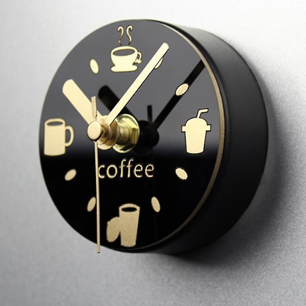 Custom Coffee Time Liten Kylskåp Watch Kök Magnetisk väggklocka (DPD)