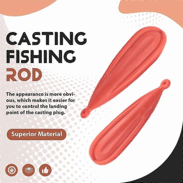 Fiskeøvelsesplugg Gummi Kaste Baitcasting Plugg for Forbedring av Kasteferdigheter