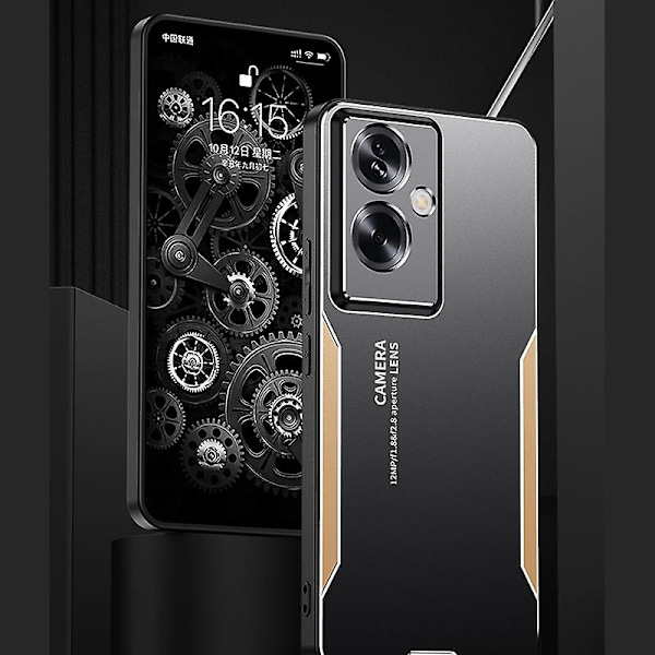 Fodral till Oppo A79 5G/A2 5G, stöttåligt, robust, pansar, aluminiumlegering, baksida (ZYH) Silver Oppo A79 5G