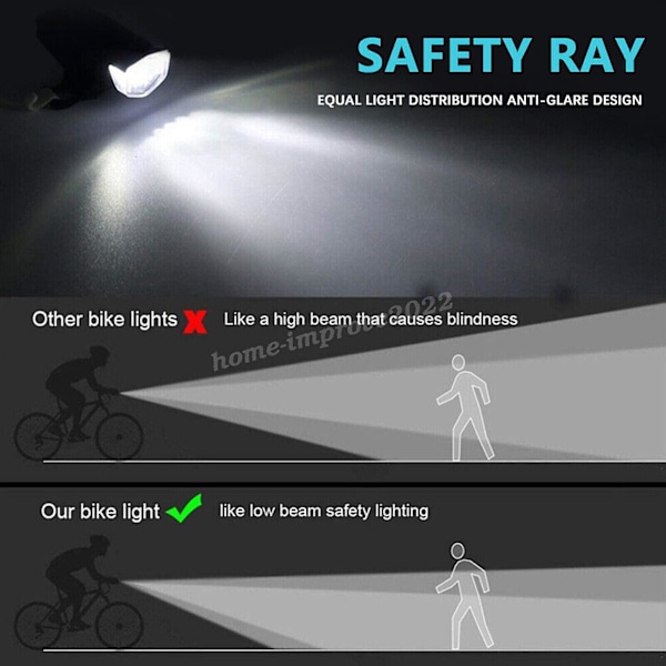 USB Led Fahrradlicht Beleuchtung Set 700 Lux Super Scheinwerfer Heller Rcklicht (ZYH)