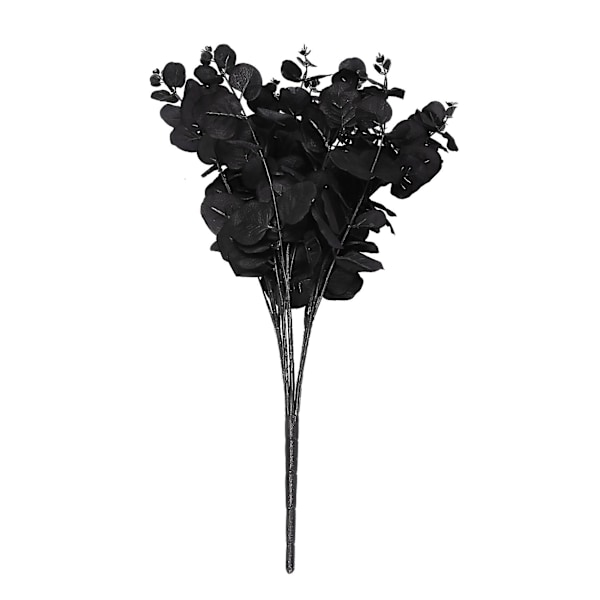 20 huvuden konstgjord svart eukalyptus falsk blomma växt Bröllopsfest dekoration (DPD) black