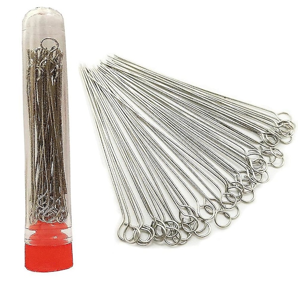 2 st återanvändbara ympningsögleshållare med 50 st 10ul Nichrome nålspetsar ympningsögla för La  (ZYH) BlackSilver