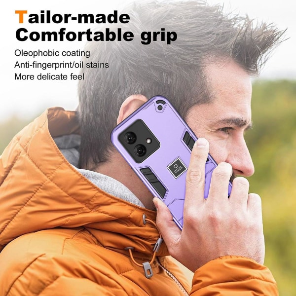 Motorola Moto G84 5G-fodral i TPU + PC, stöttåligt och robust skal (ZYH) Purple Motorola Moto G84 5G