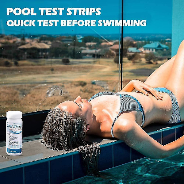 100 st testremsor för bubbelpool 3 i 1 pooltestremsor, Spa Ph testremsor Enkla och snabba detekteringsvattenremsor (ZYH)