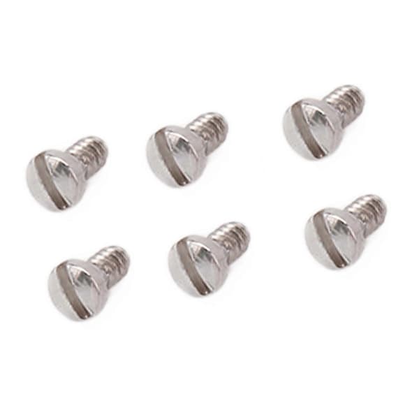 6 st Silver Stål Quartz Klocka Baksida Skruvar 1.2x0.7x1.7mm