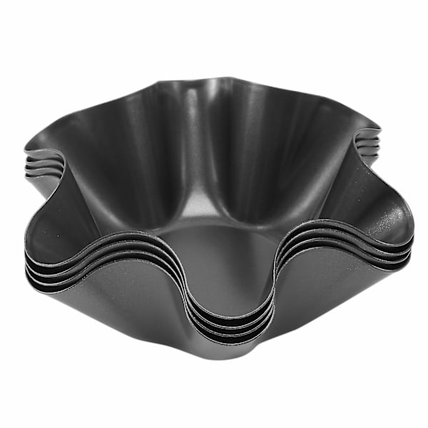 Stora Non-stick Fluted Tortilla Shell Pans Taco Salad Bowl Makers, Non-stick Carbon Steel, Set Om 4  (ZYH)