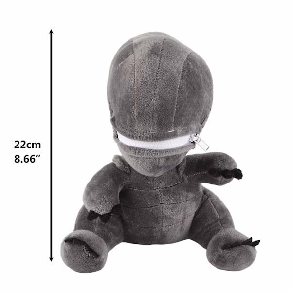 Quantum Mechanix Alien Zippermouth Plysch - Xenomorph Plyschdocka Leksaker Gåvor för Pojkar Flickor Söta Stoppade Dockleksaker 22cm  (ZYH)