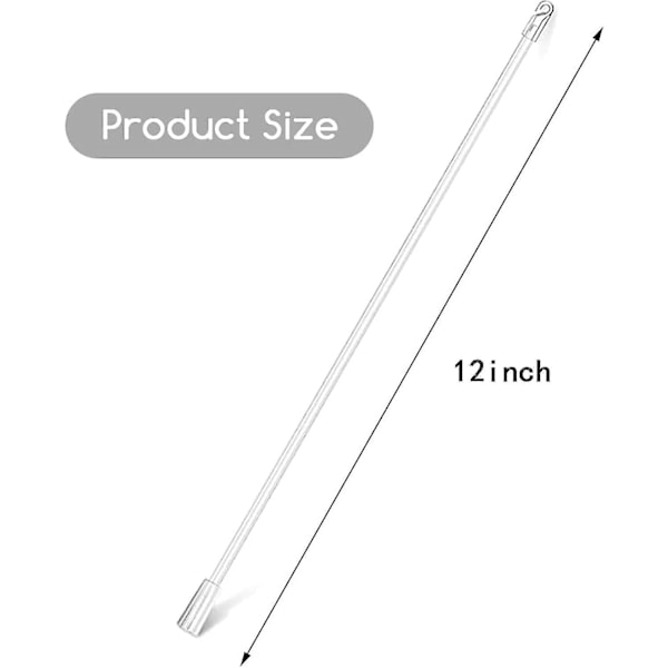 Blind Wand For Window Blinds, 2pcs 12 Inches Length Drapery Wand Curtain Pull Rod, Window Blind Tilt Rod Clear Blind Tilt Wand Replacement  (DPD)