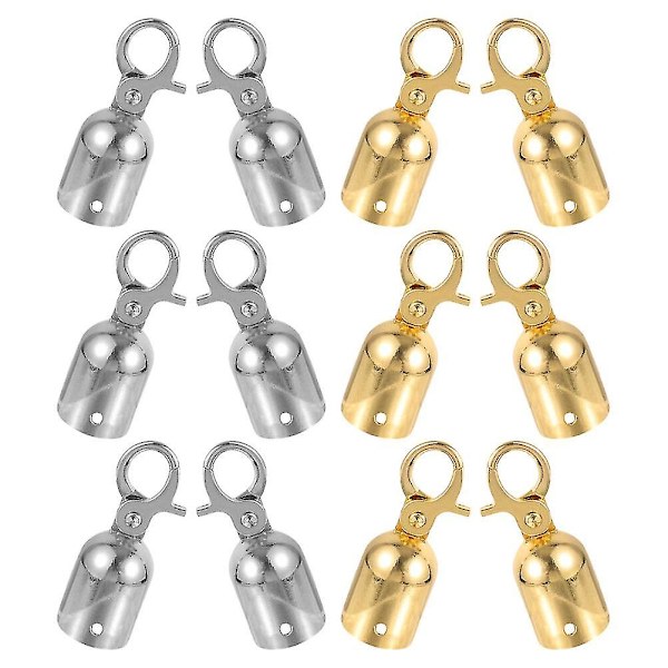 12 st Rope End Krokar Skyddsräck Rope End Krokar Rope Fastener Stanchions Krokar (DPD) As Shown 7.60X2.80X2.80CM
