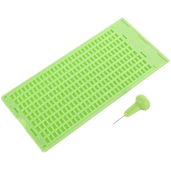 Blind Braille Hjælp Skrivning og Stylus Udendørs Brug Rektangulær 22X10CM 1 Sæt