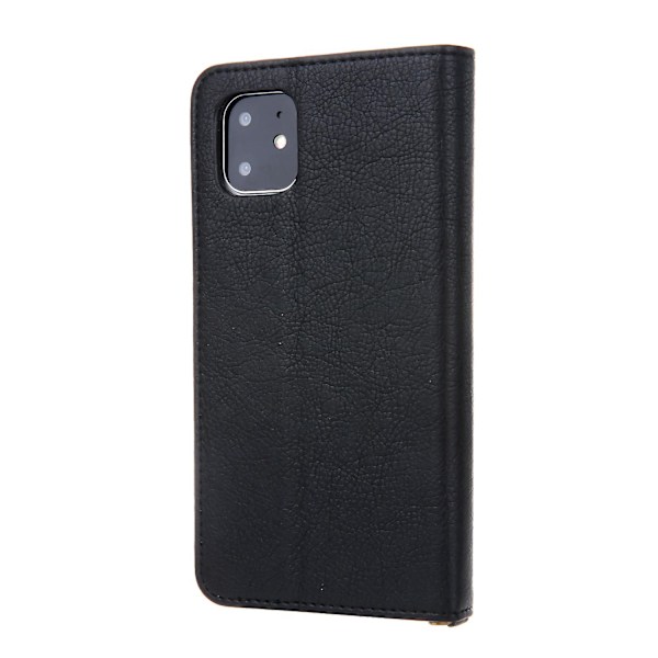 Cmai2 Litchi Grain autoabsorberat cover i läder för Iphone 11 6,1 tum (2019) - (DPD) Black