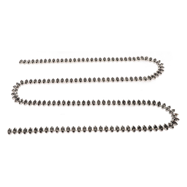 Rhinestone Claw Chain Shiny Cuttable Rhinestone Beaded Chain Trim för DIY Hantverk Kläder Dekoration Sömnad 1 Yard Svart  (ZYH)