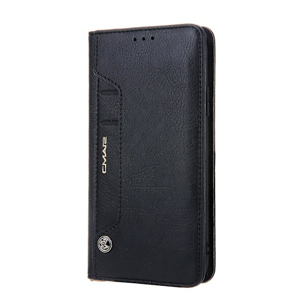 Cmai2 Litchi Grain autoabsorberat cover i läder för Iphone 11 6,1 tum (2019) - (DPD) Black