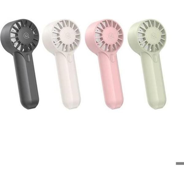 Bærbar ventilator - Mini lommeventilator - USB genopladelig - Tre blæserhastigheder - Sort