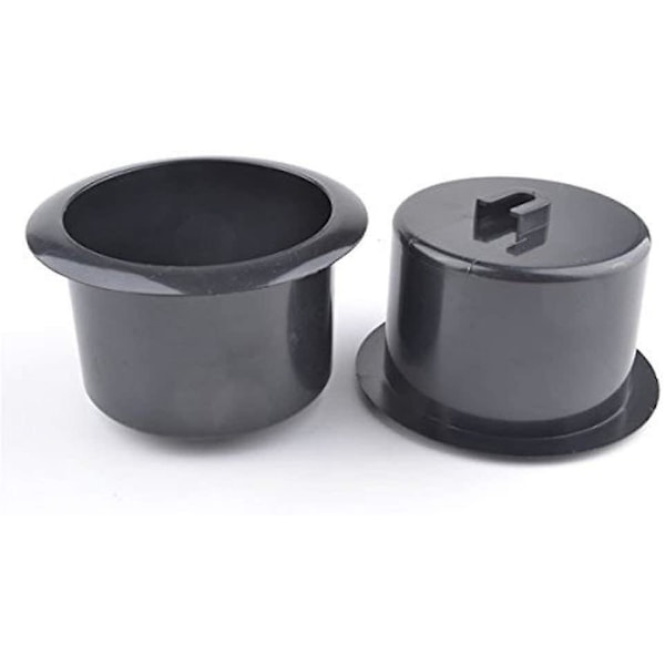 2 st svart plastmugghållare för soffa båt Rv soffa vilstol pokerbord (ZYH)