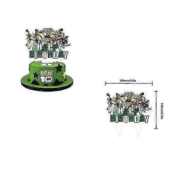 Ben 10 Tema Barn Bursdagsselskap Utstyr Banner Ballonger Kit Kake Cupcake