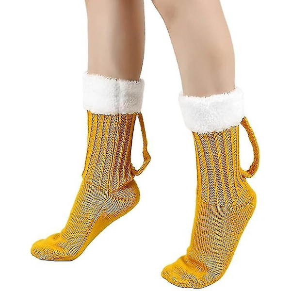 Rolig 3d ölmugg stickad handskepresent Söt handgjord stickad höstvinterhandskar Retro virkade handskar, ölmuggsockor (ZYH) Sock